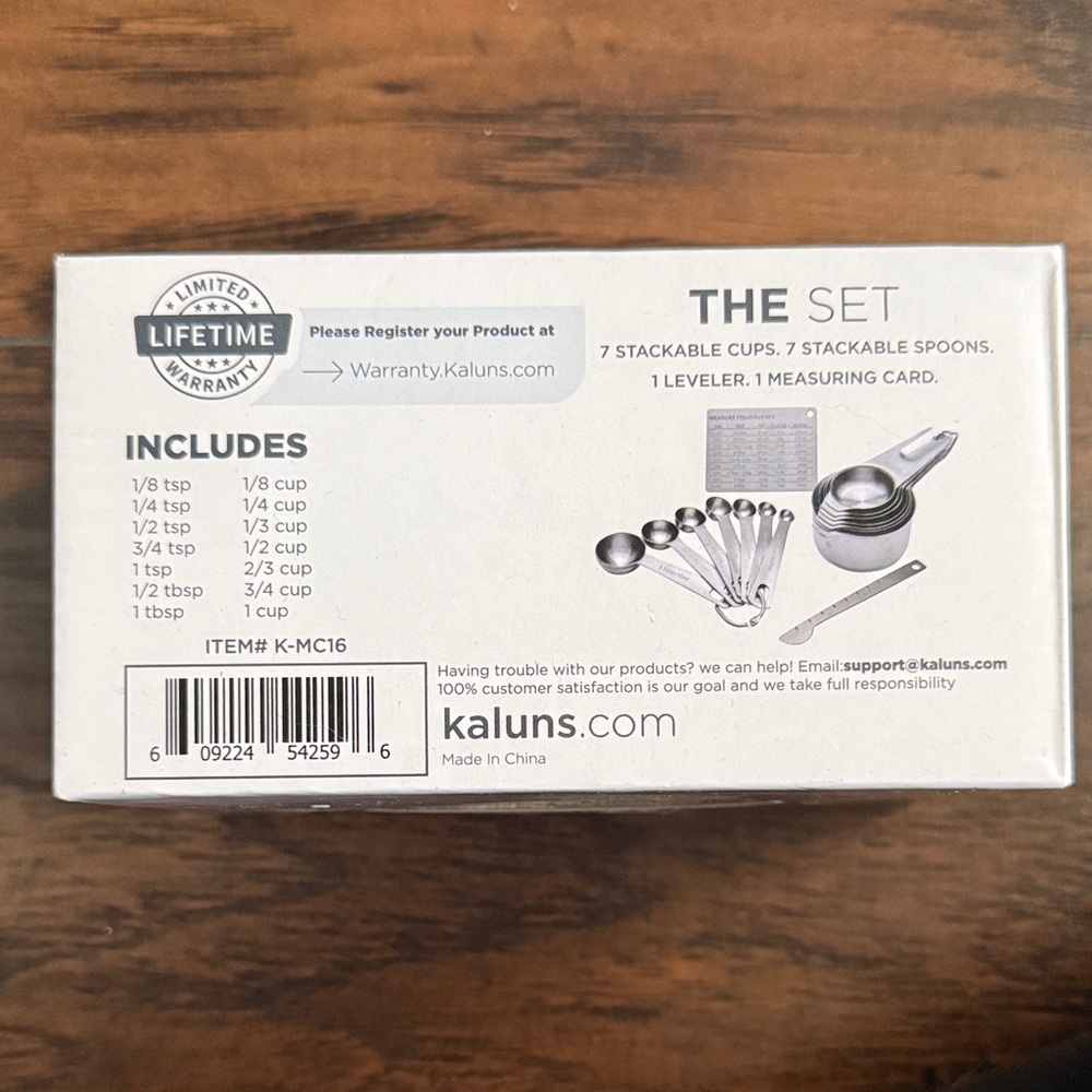 Stainless Steel Measuring Set - Silver 16-Piece - Picture 3 of 3